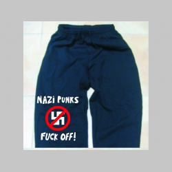 Nazi Punks Fuck Off  čierne teplákové kraťasy s tlačeným logom